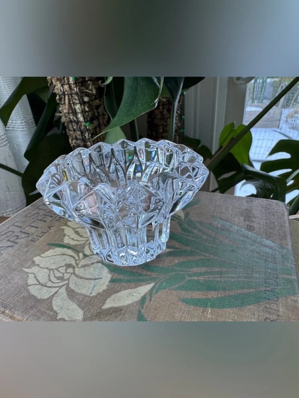 Vintage Crystal Glass Candle Holder Collection – 6 Pieces